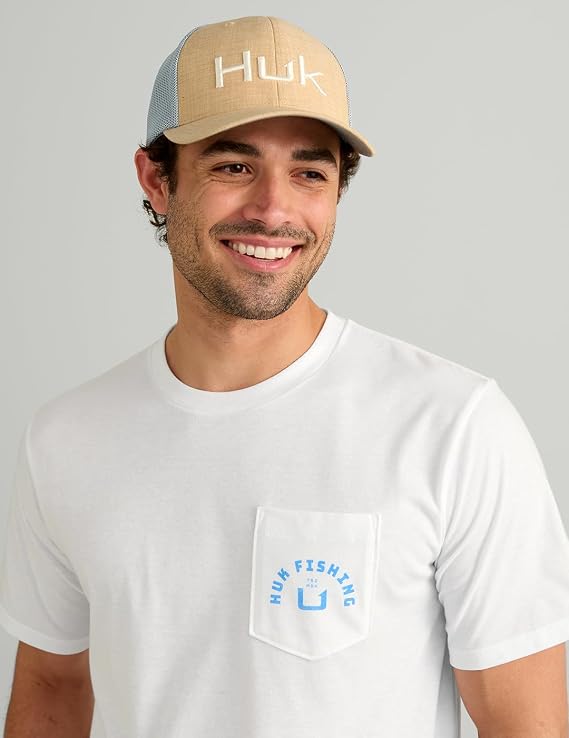 Huk Fishing Pocket Tee, White H1000593-100