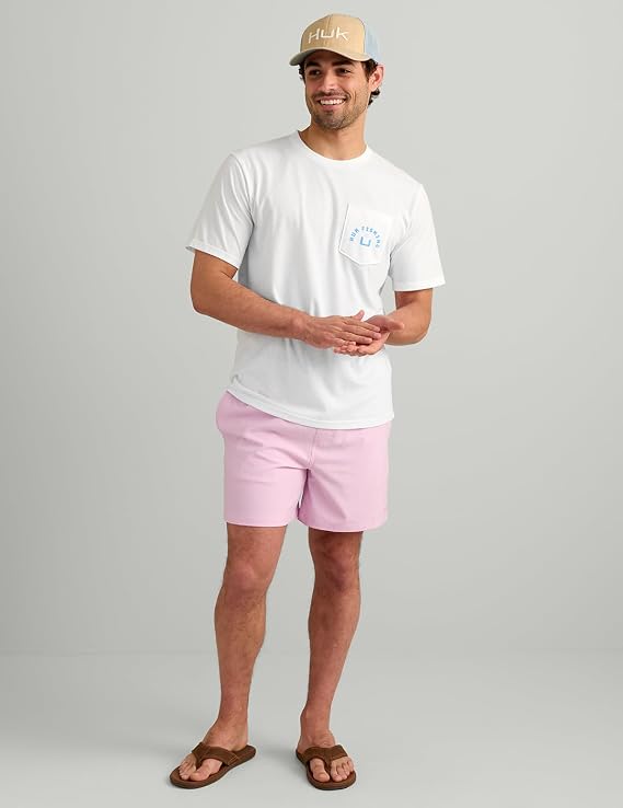 Huk Fishing Pocket Tee, White H1000593-100