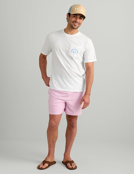 Huk Fishing Pocket Tee, White H1000593-100