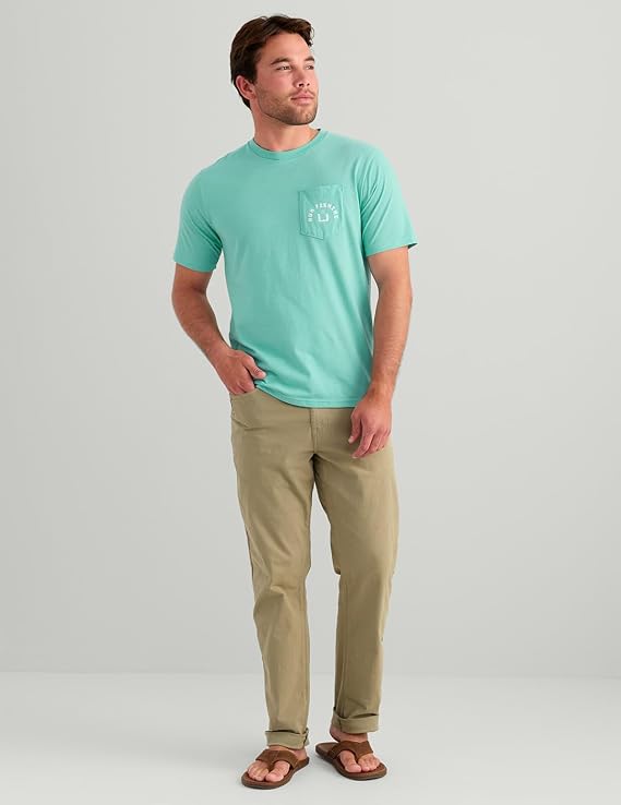 HUK Fishing Pocket Tee, Marine Blue Heather H1000593-465