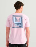 Huk Mens Rising Huk Pocket Tee, Oleander H1000606-563