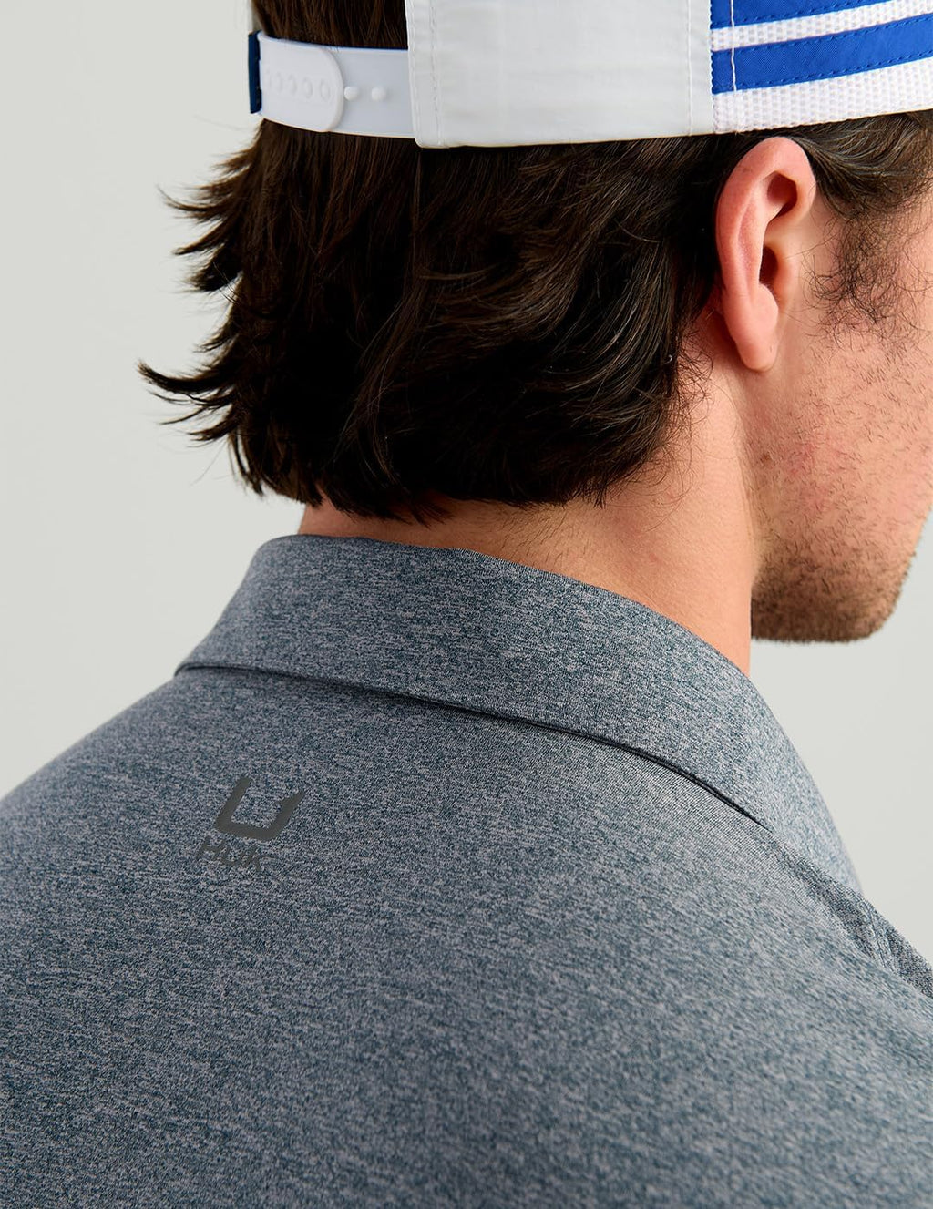 HUK Airweight Performance Polo, Stormy Blue Heather H1200558-442