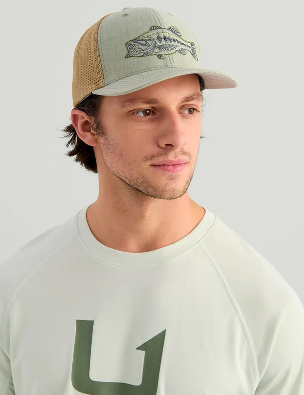 HUK Men's Icon X Crew Shirt, Long-Sleeve Performance Fishing Shirt, Pale Algae H1200573-384