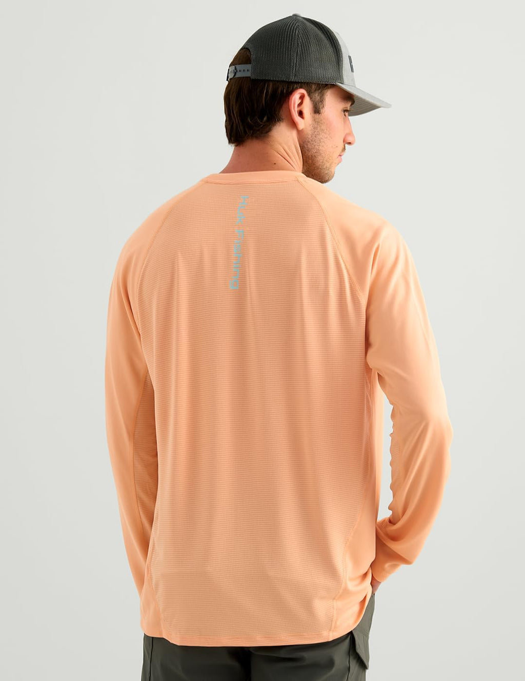 HUK Men's Icon Performance Crew, Coral Reef H1200573-818