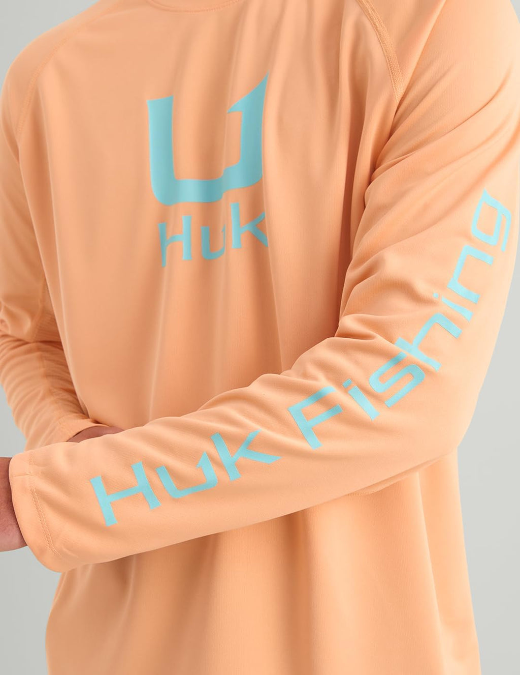 HUK Men's Icon Performance Crew, Coral Reef H1200573-818