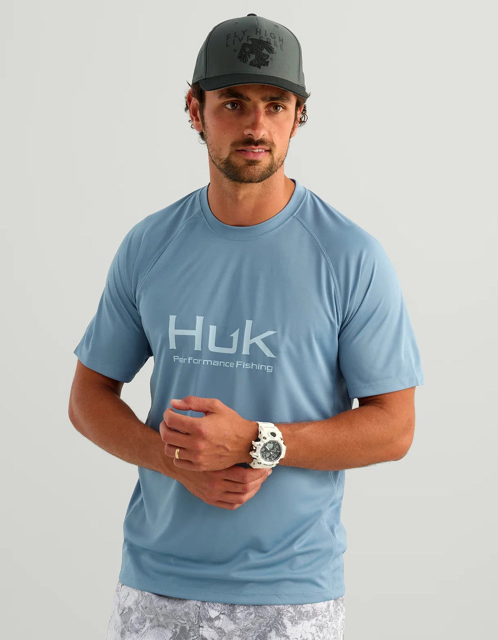 Huk Men's Pursuit Short Sleeve Performance Crew, H1200581-418