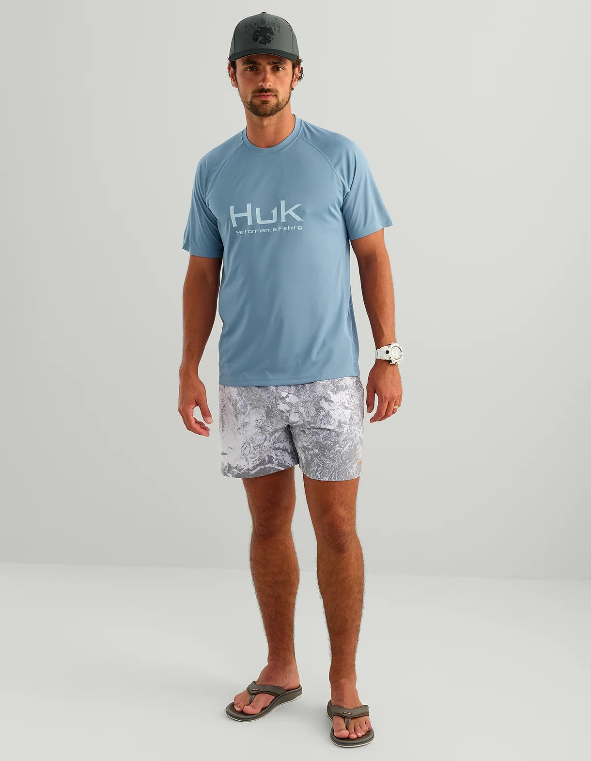 Huk Men's Pursuit Short Sleeve Performance Crew, H1200581-418