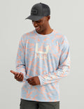 Huk Icon Printed Performance Crew, Coral Reef Camo H1200730-818