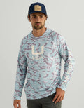 Huk Men's Icon Performance Hoodie, Reefline Grey Camo H1200731-359