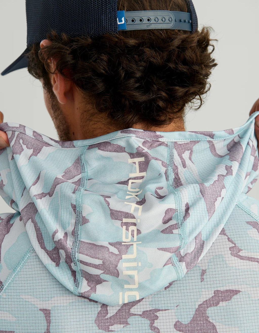 Huk Men's Icon Performance Hoodie, Reefline Grey Camo H1200731-359