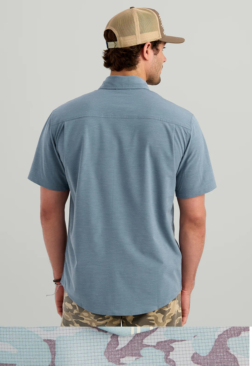 HUK Men's Kona Button-Down, Stormy Blue H1500154-415