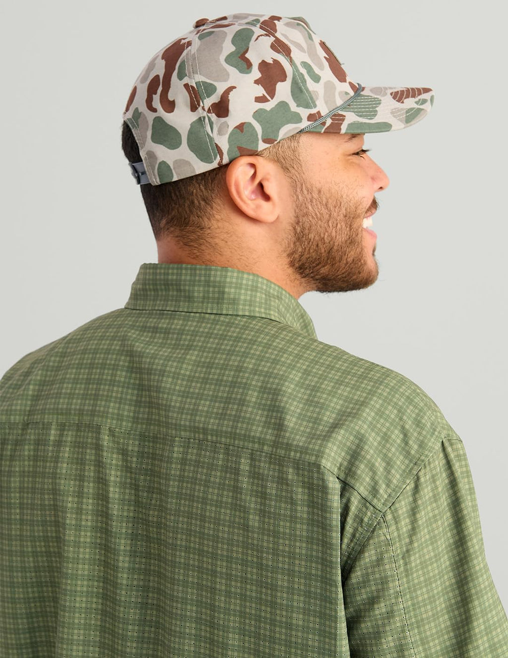 HUK Men's Tide Point Short Sleeve Shirt, Fishing Button Down, Overland Mini Plaid H1500220-319
