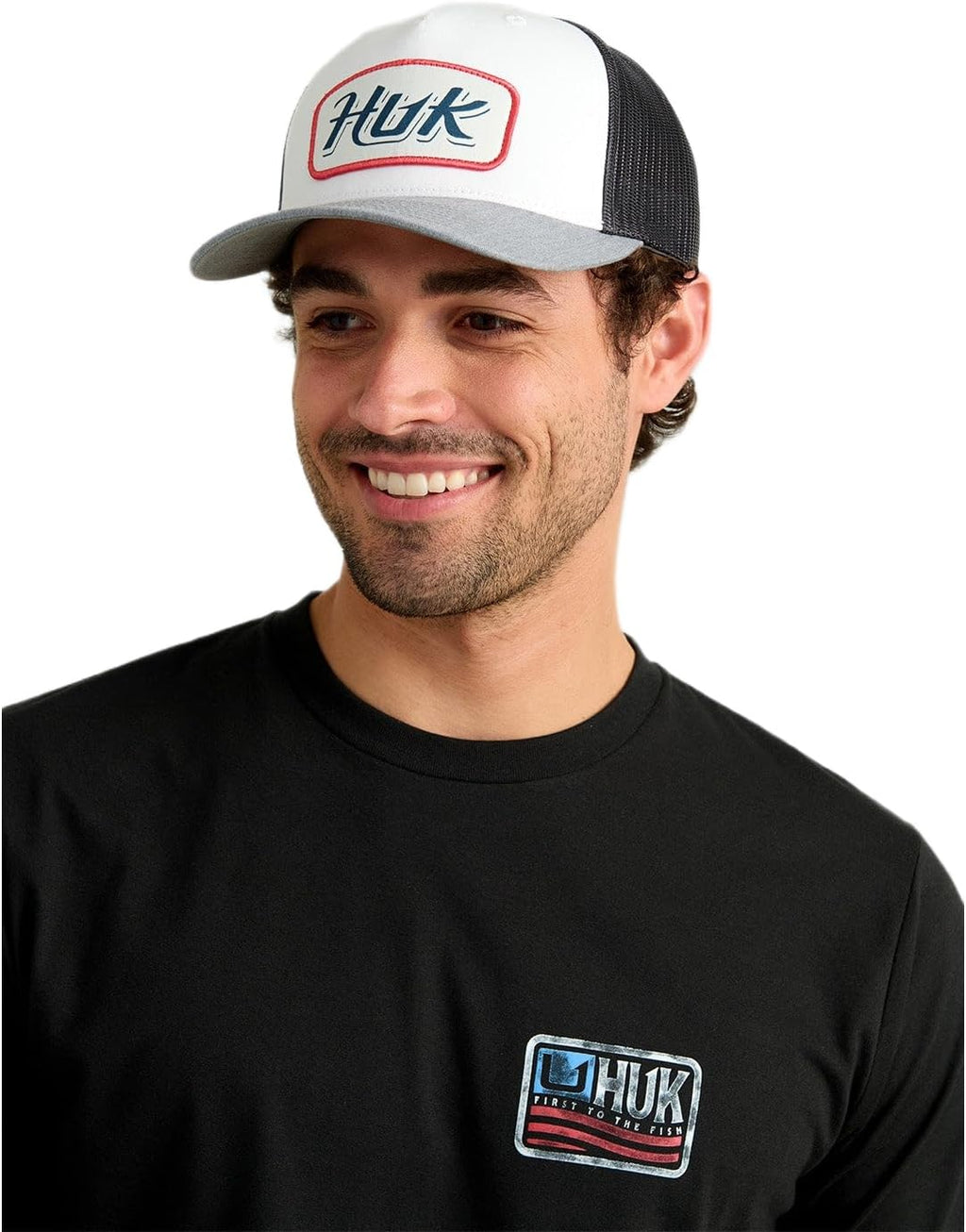 HUK Men's Script Patch Trucker Hat, H3000564-033
