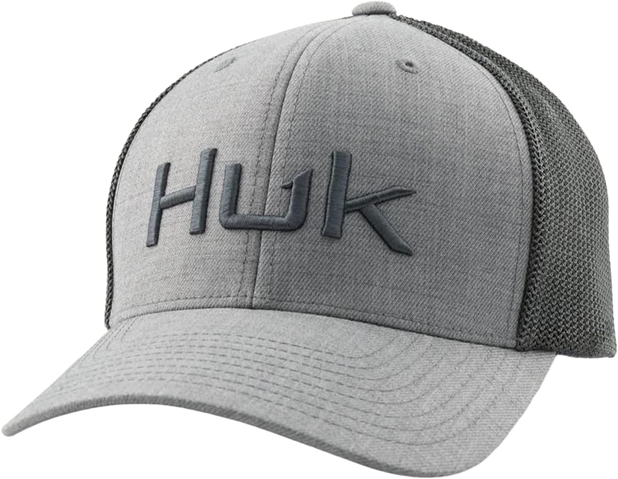 HUK Mens Trucker Hat, Anti-Glare Snapback Fishing Hat for Men, H3000580-425