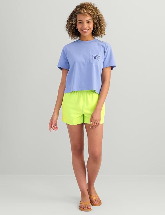 HUK Womens Sunrise Crop Pocket Tee, H6100101-462