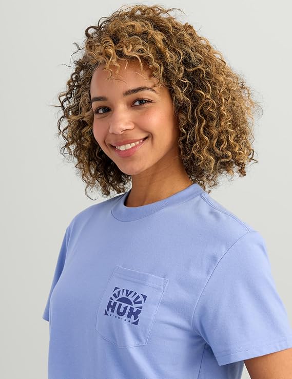 HUK Womens Sunrise Crop Pocket Tee, H6100101-462