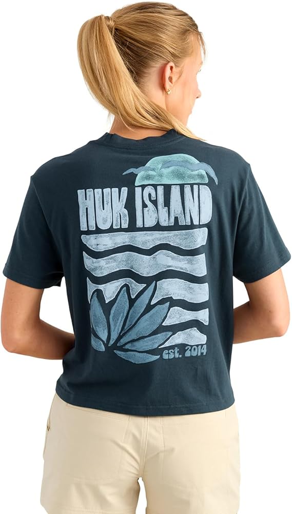 HUK Womens Local Pocket Tee, H6100119-408