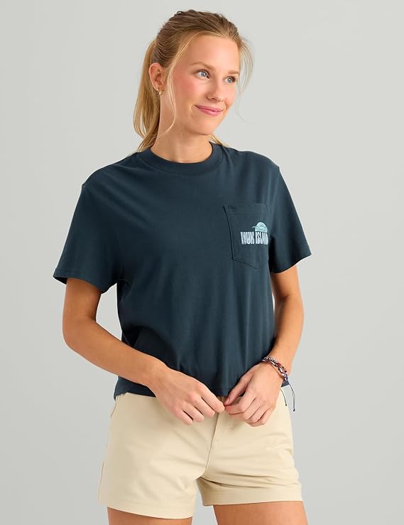 HUK Womens Local Pocket Tee, H6100119-408