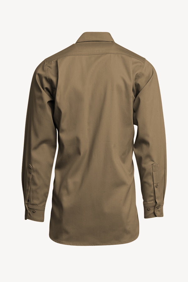 Lapco FR Uniform Shirt, 7 Oz. 100% Cotton, Khaki IKH7