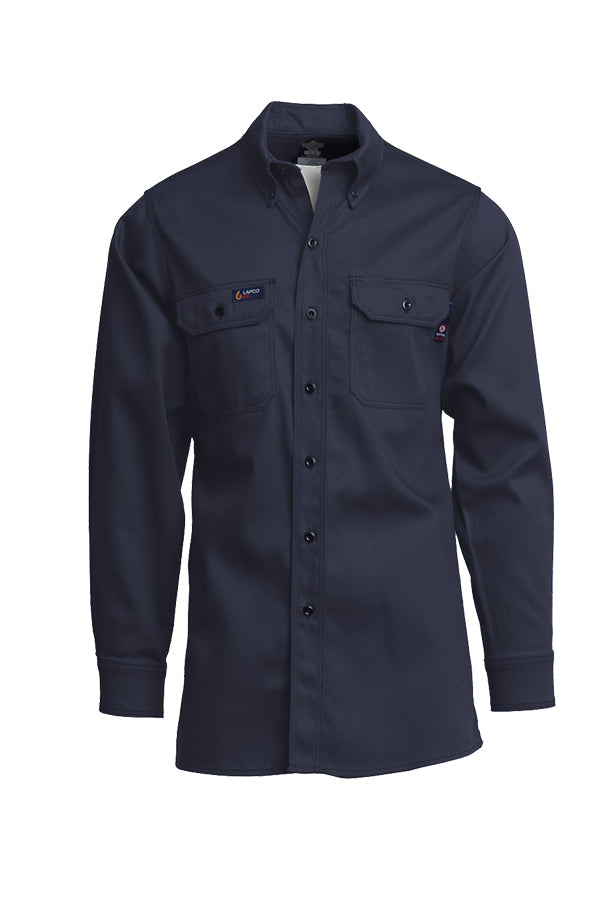 Lapco FR Uniform Shirt, 7 Oz. 100% Cotton, Navy INV7