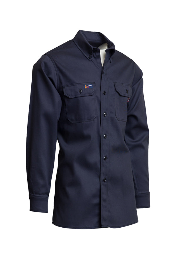 Lapco FR Uniform Shirt, 7 Oz. 100% Cotton, Navy INV7