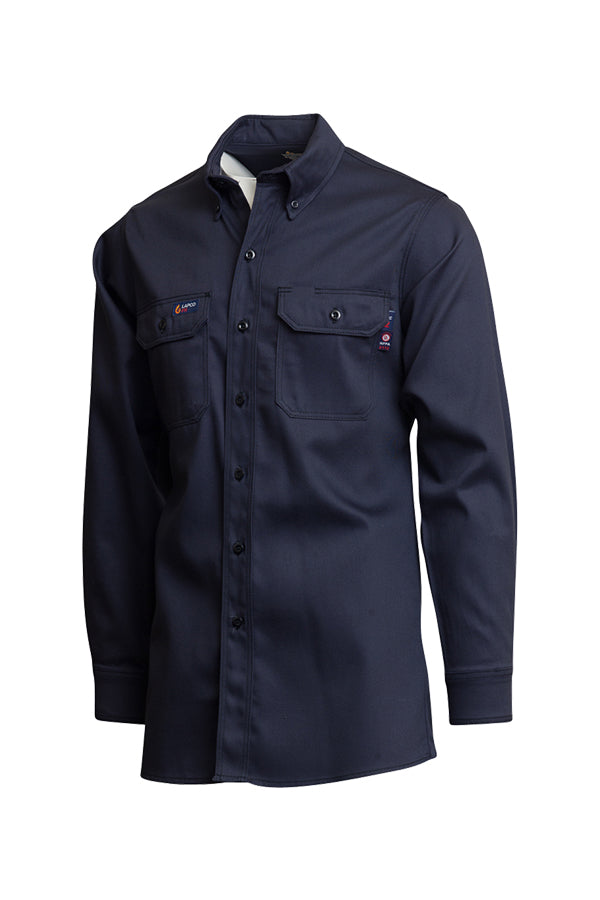 Lapco FR Uniform Shirt, 7 Oz. 100% Cotton, Navy INV7