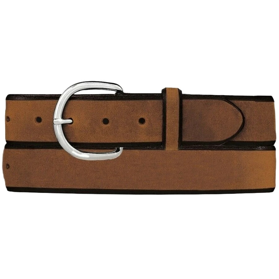 Tony Lama Men's 1 3/8" Work Heritage Harness Belt Brown, K1209