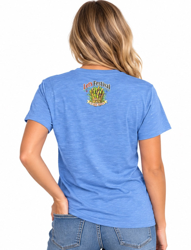 Sugarcane Festival District® Women’s Perfect Tri® Tee – “Let’s Festival in New Iberia”, DM130L-SCF