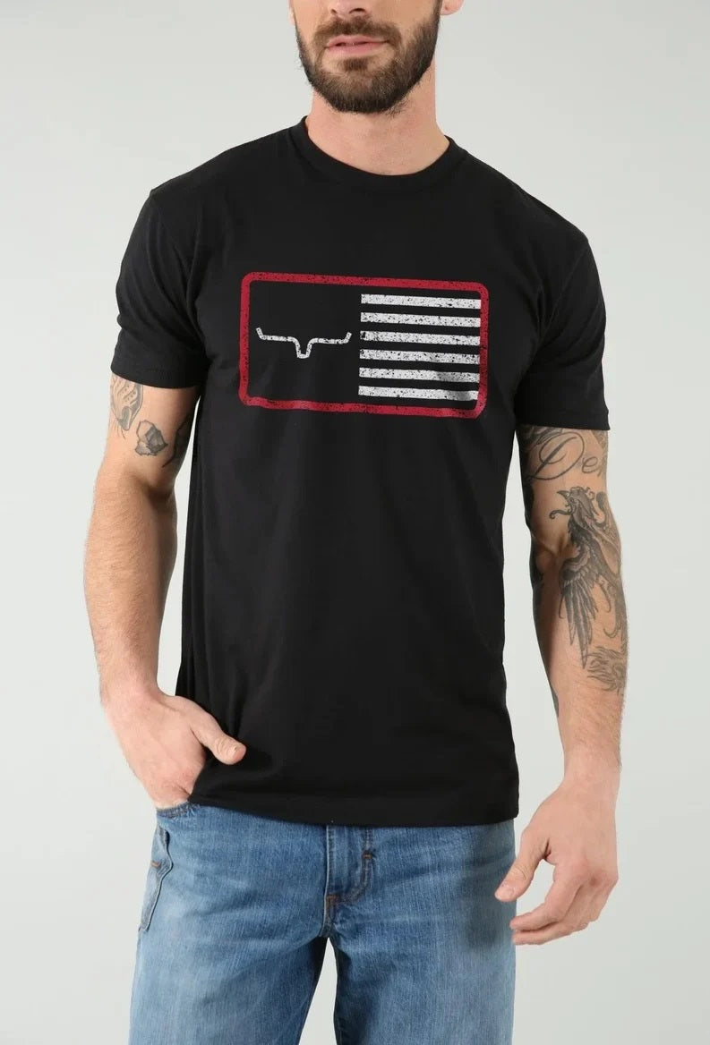Kimes Ranch American Trucker Tee Shirt, Black MSH0000060