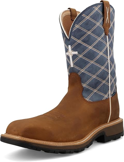 Twisted X Men's 11" Pull on Nano Composite Toe Ultralite X Waterproof Western Work Boot, MUNW006