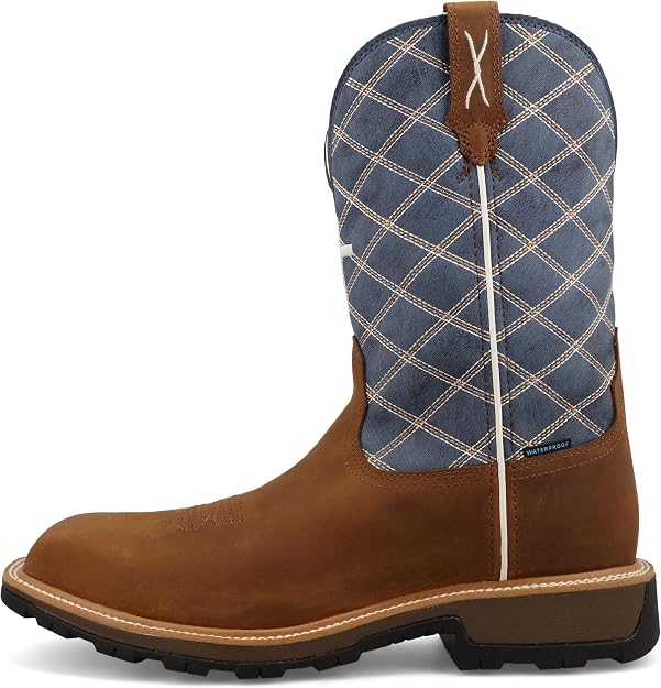Twisted X Men's 11" Pull on Nano Composite Toe Ultralite X Waterproof Western Work Boot, MUNW006