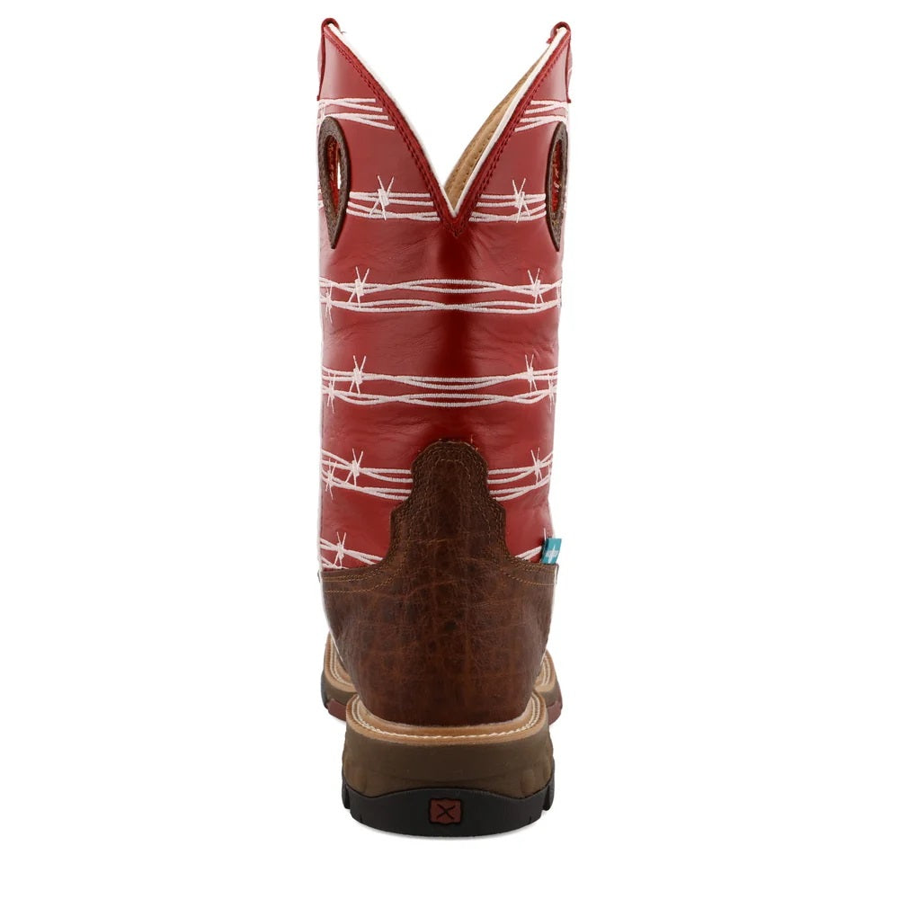Twisted X Men's Pull On Nano Composite Toe Waterproof Western Work Boot, MXBNW01