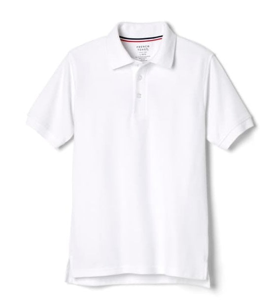 French Toast Kids' Pique Polo, White SA9084-A