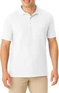 French Toast Unisex Adult Pique Polo, White SA9084-A