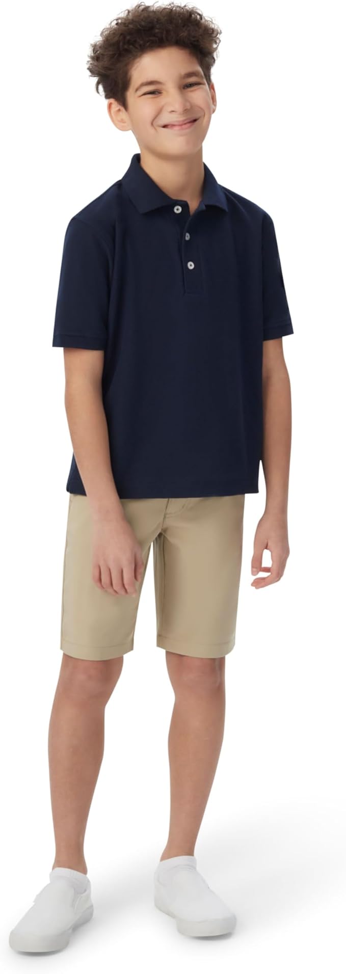 French Toast Kids' Pique Polo, Navy SA9084-E