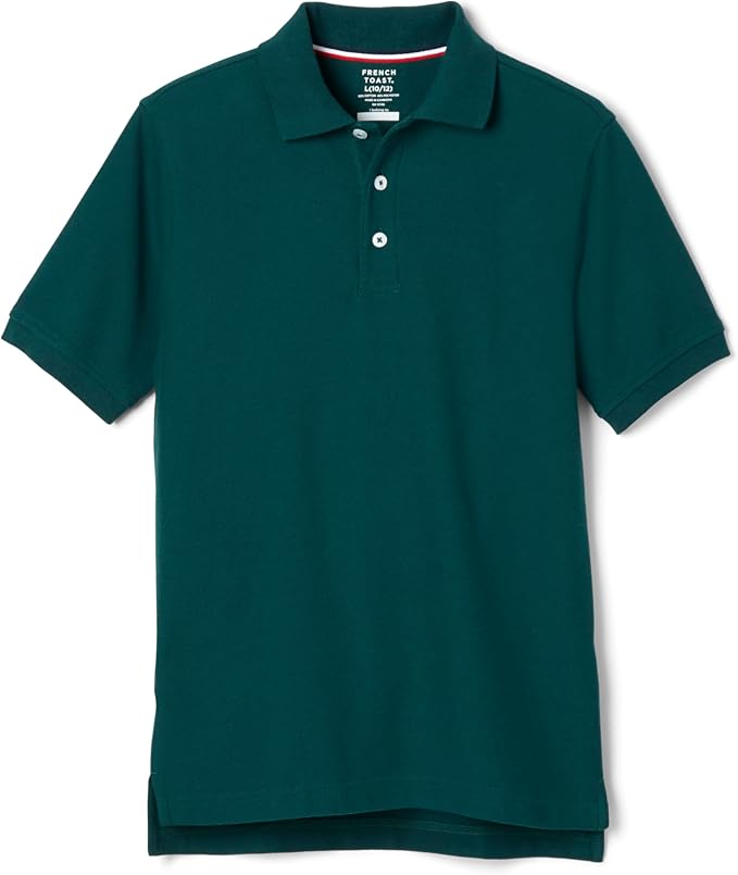French Toast Kids' Pique Polo, Hunter Green SA9084-H