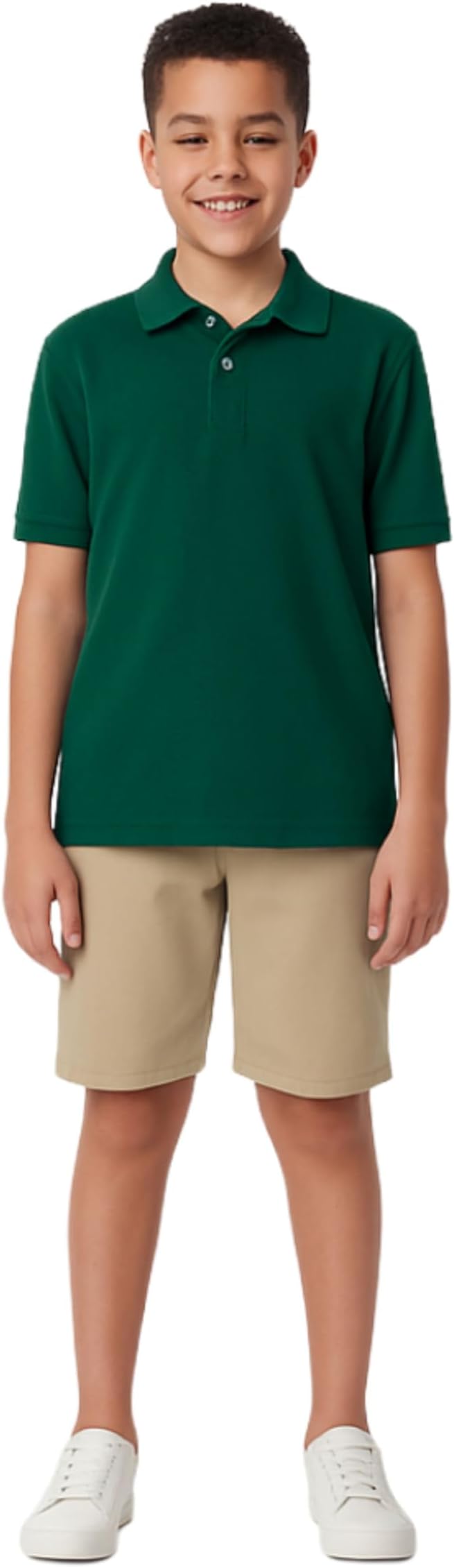 French Toast Kids' Pique Polo, Hunter Green SA9084-H