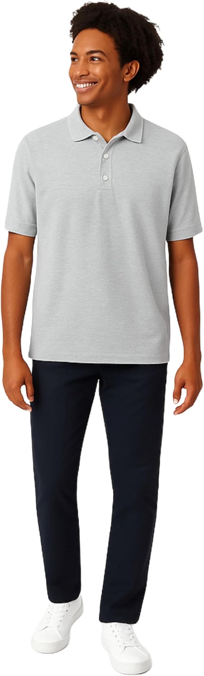 French Toast Unisex Adult Pique Polo, Grey SA9084Y-J