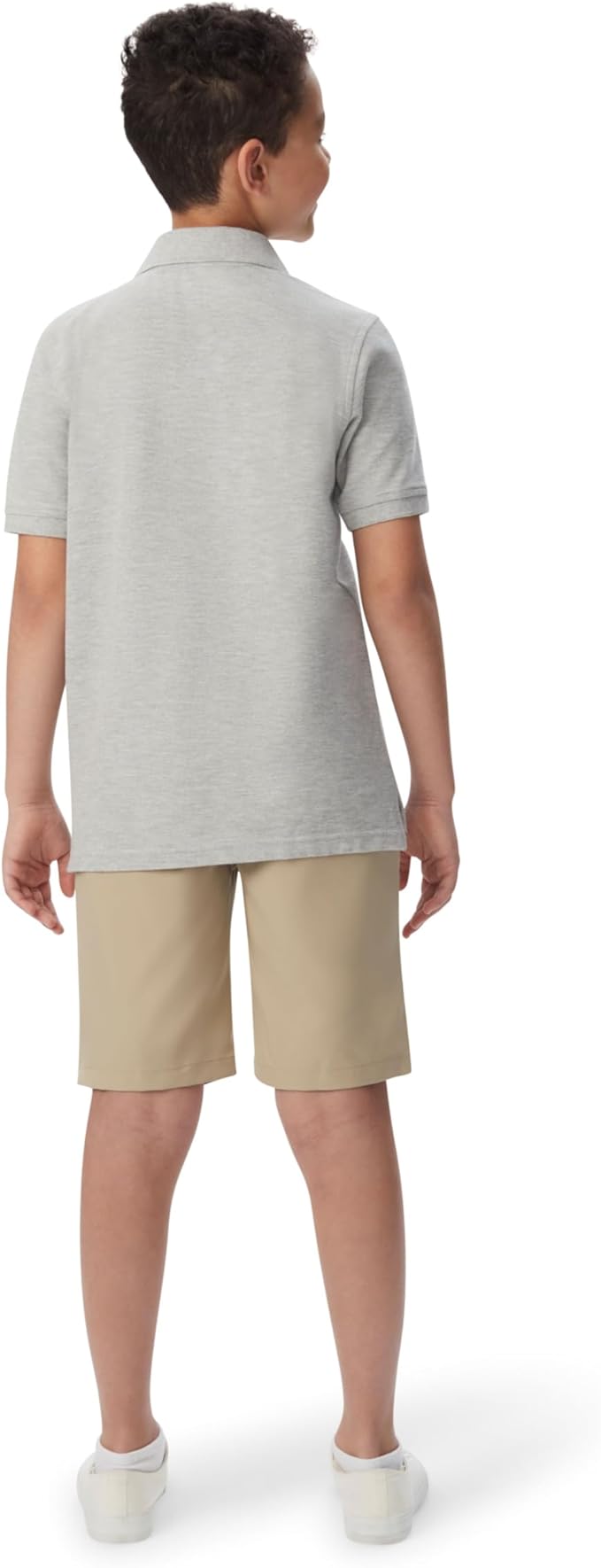 French Toast Kids' Pique Polo, Grey SA9084Y-J