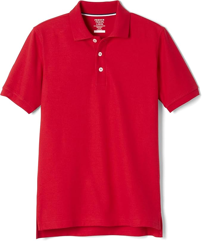 French Toast Unisex Adult Pique Polo, Red SA9084Y-N