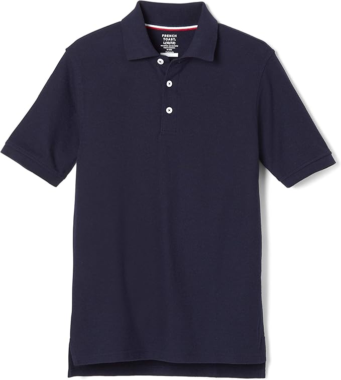 French Toast Unisex Adult Pique Polo, Navy SA9084-E