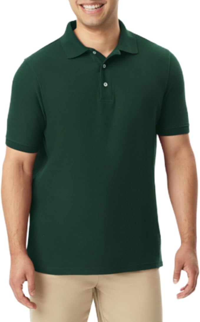 French Toast Unisex Adult Pique Polo, Hunter Green SA9084Y-H