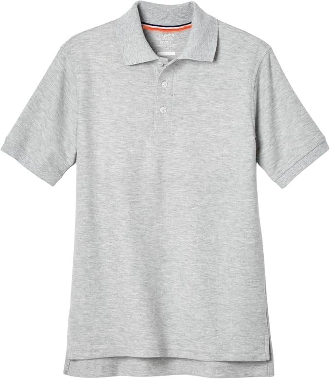 French Toast Kids' Pique Polo, Heather Grey SA9084Y-J
