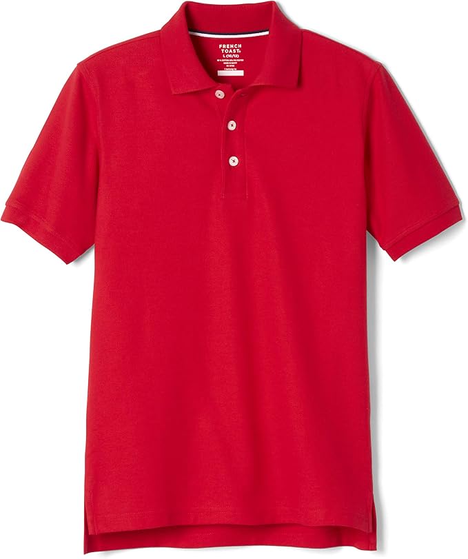French Toast Kids' Pique Polo, Red SA9084Y-N