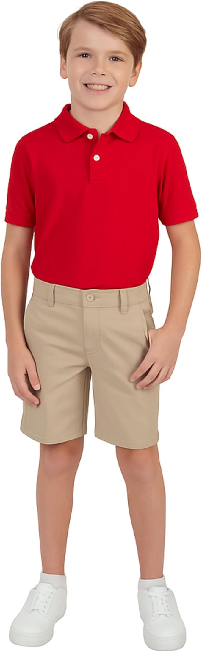 French Toast Kids' Pique Polo, Red SA9084Y-N