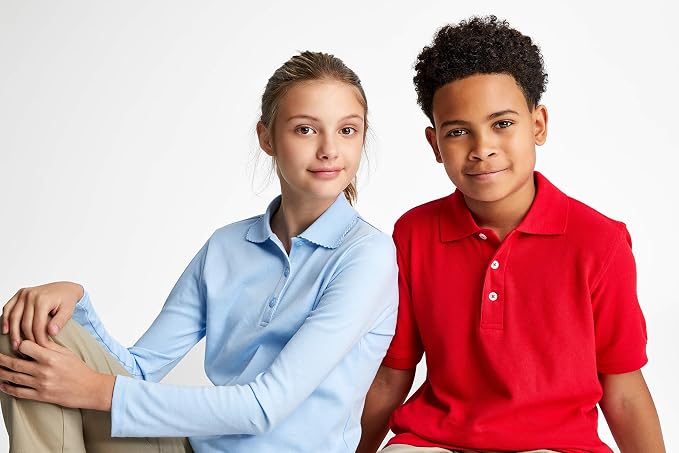 French Toast Kids' Pique Polo, Red SA9084Y-N