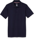 French Toast Young Men's Moisture Wicking Performance Sport Polo Short Sleeve Shirt, Navy SA9509Y-E