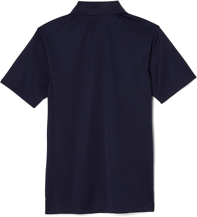 French Toast Young Men's Moisture Wicking Performance Sport Polo Short Sleeve Shirt, Navy SA9509Y-E