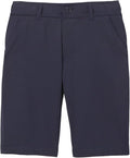 French Toast Boys' Flat Front Microfiber Performance Stretch Short, Navy SH9252-E