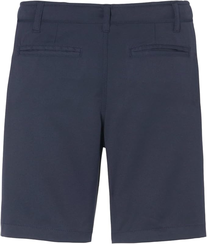 French Toast Boys' Flat Front Microfiber Performance Stretch Short, Navy SH9252-E